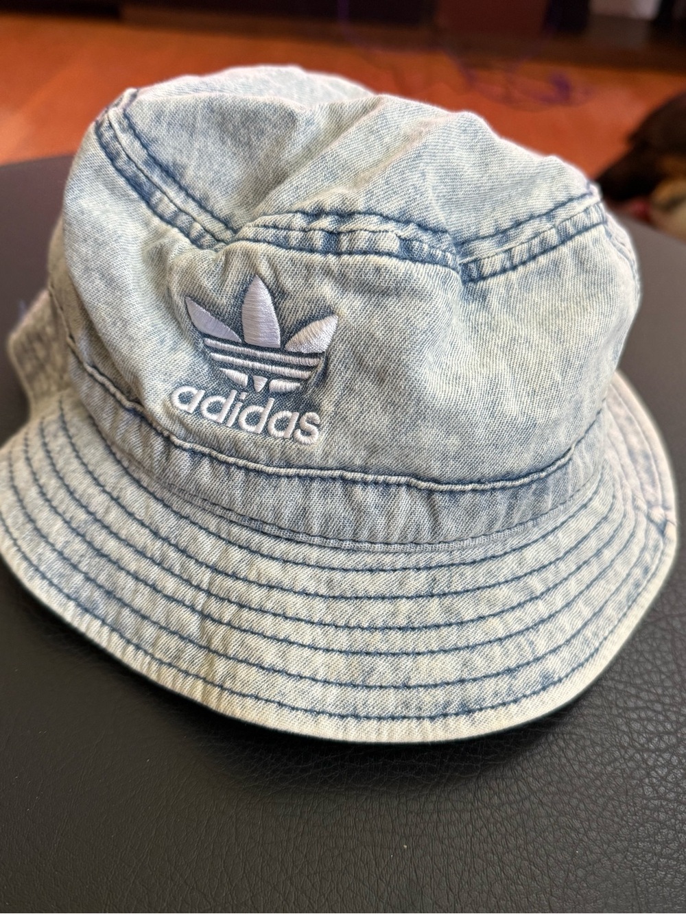 adidas Navy and Light Blue Denim Bucket Hat
